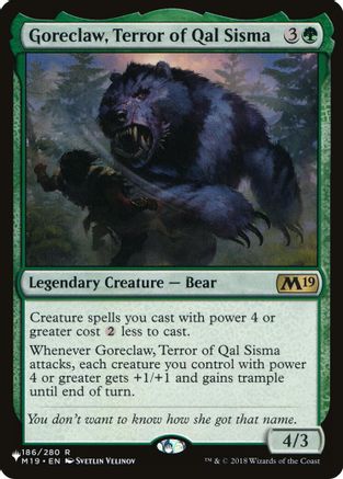 Goreclaw, Terror of Qal Sisma (LIST-186) [Mystery Booster] The List Reprints MTG Single Wizards of the Coast