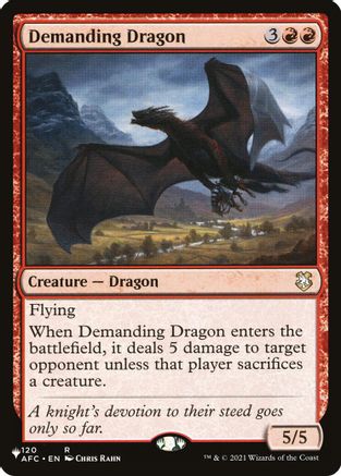 Demanding Dragon (LIST-120) [Mystery Booster] The List Reprints MTG Single Wizards of the Coast