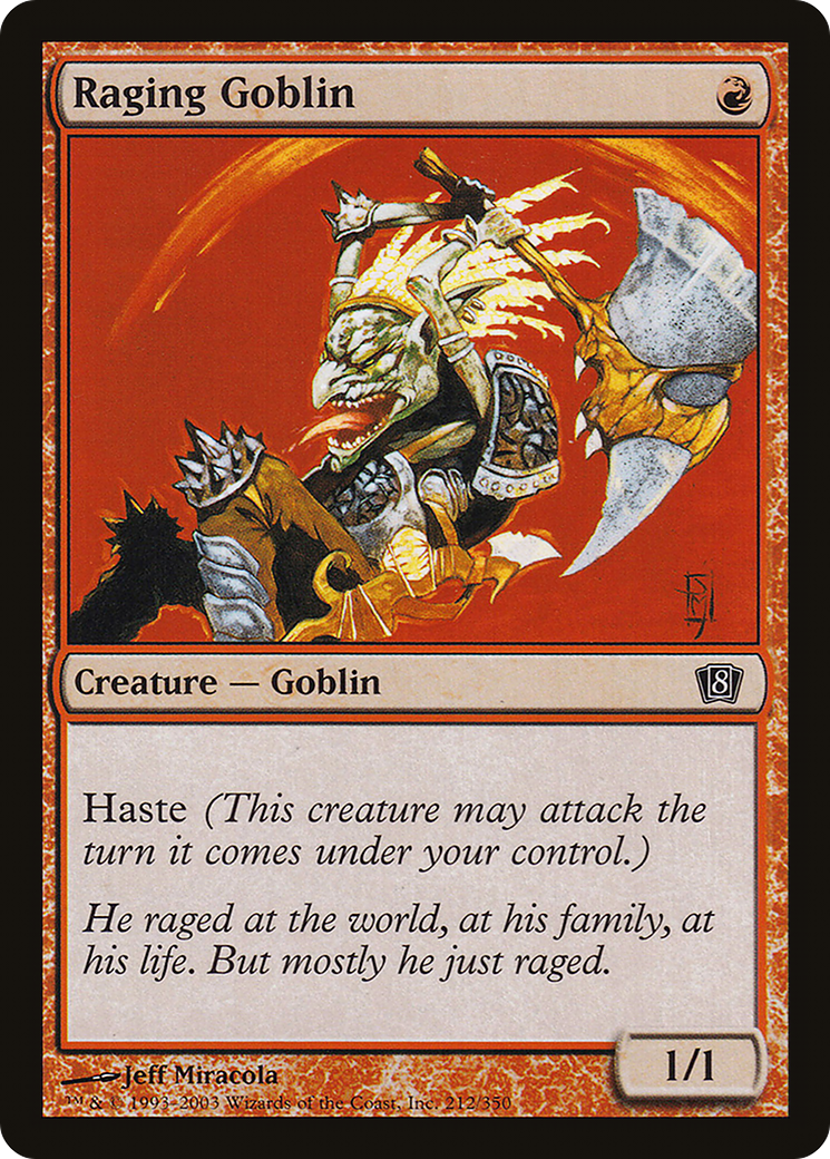 Raging Goblin (8ED-212) [8th Edition] Foil MTG Single Wizards of the Coast