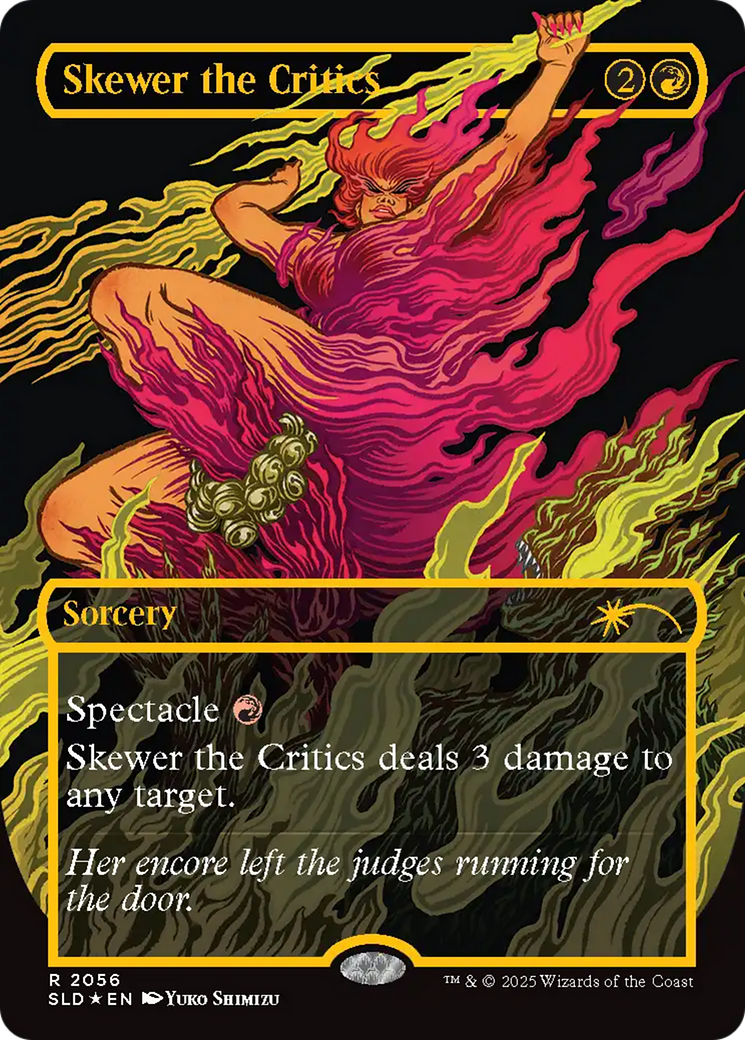 Skewer the Critics (SLD-2056) [Secret Lair] Drop (Borderless) Foil MTG Single Wizards of the Coast