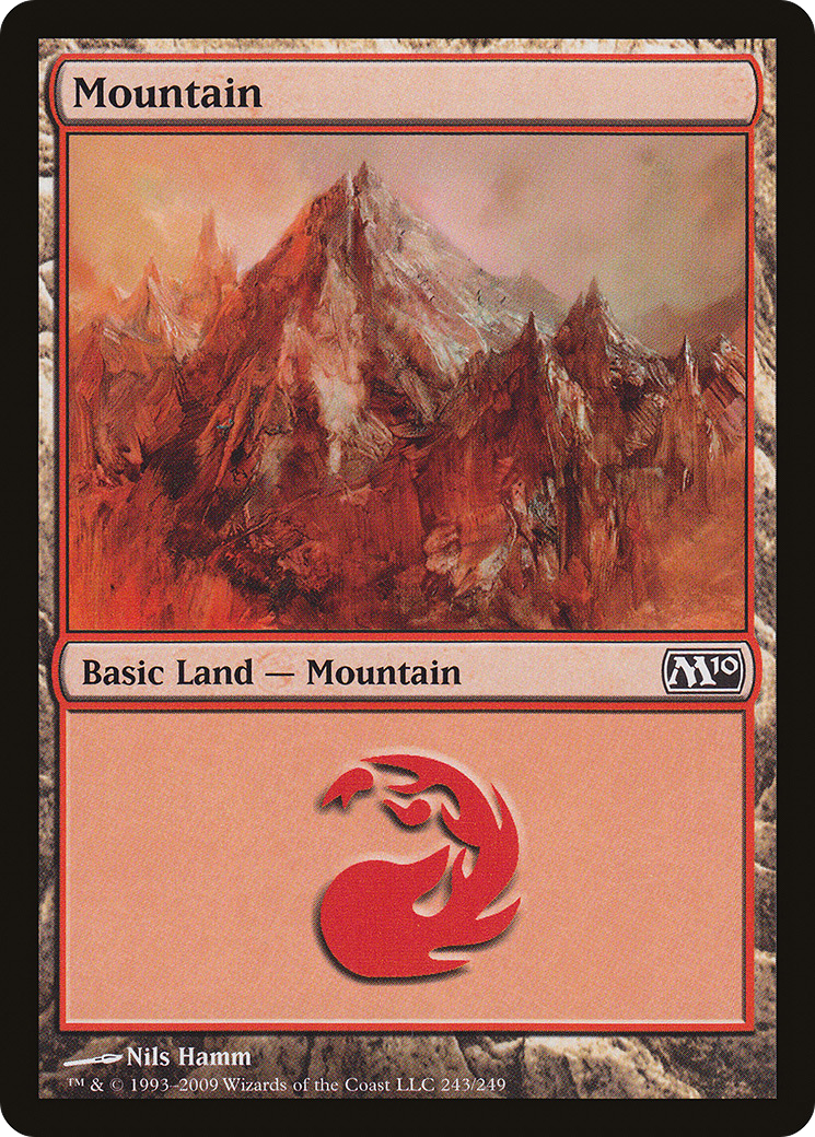 Mountain (243) (M10-243) [Magic 2010] Foil MTG Single Wizards of the Coast