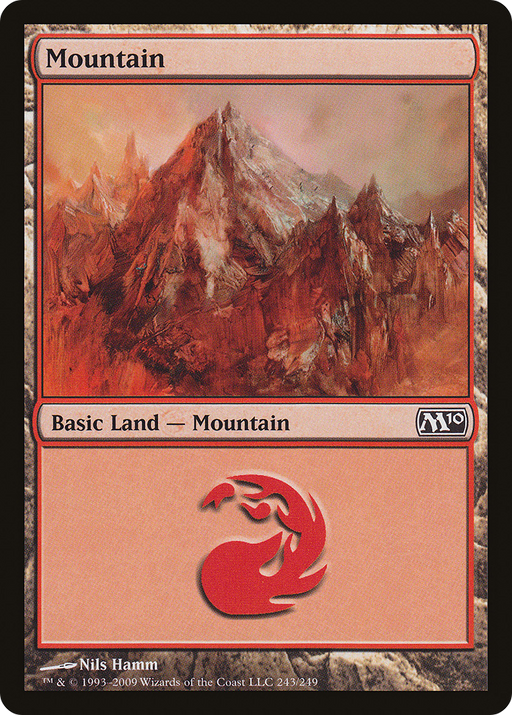 Mountain (243) (M10-243) [Magic 2010] Foil MTG Single Wizards of the Coast