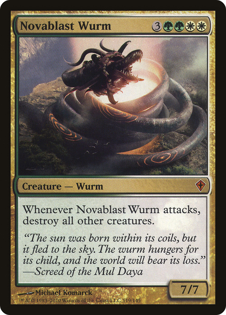 Novablast Wurm [Worldwake] MTG Single Magic: The Gathering
