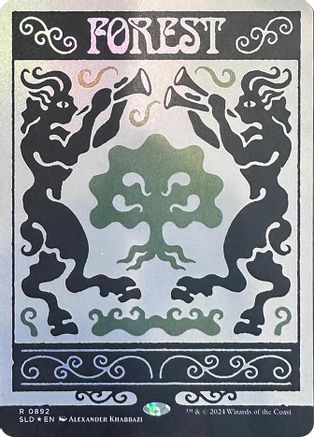 Forest (0892) (Rainbow Foil) (SLD-892) [Secret Lair] Drop Series Foil MTG Single Wizards of the Coast