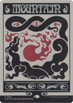 Mountain (0891) (Rainbow Foil) (SLD-891) [Secret Lair] Drop Series Foil MTG Single Wizards of the Coast