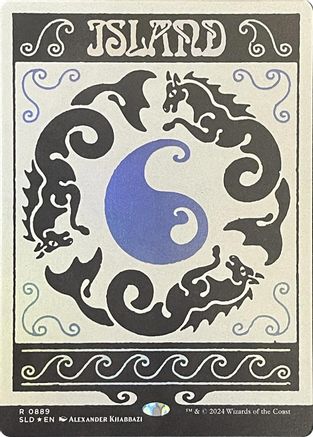 Island (0889) (Rainbow Foil) (SLD-889) [Secret Lair] Drop Series Foil MTG Single Wizards of the Coast