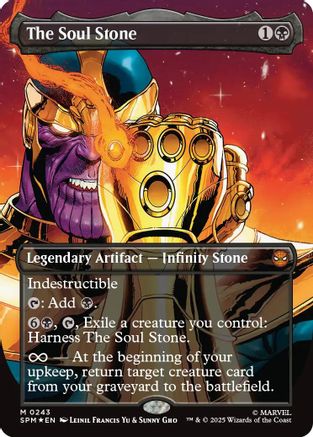 The Soul Stone (Borderless) (SPM-243) [Marvel's Spider-Man] Foil MTG Single Wizards of the Coast