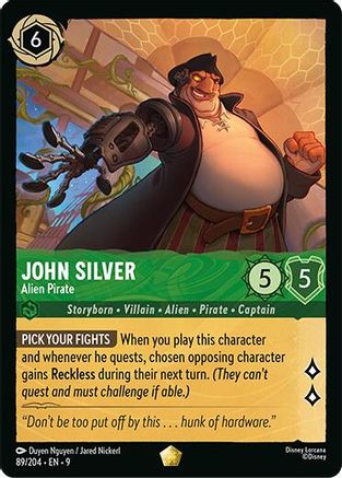 John Silver - Alien Pirate (89/204) [Fabled] Cold Foil Lorcana Single Disney