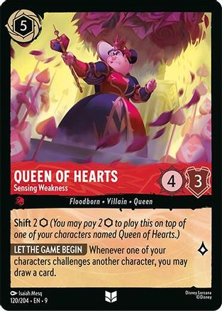 Queen of Hearts - Sensing Weakness (120/204) [Fabled] Cold Foil Lorcana Single Disney