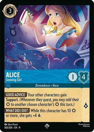 Alice - Growing Girl (160/204) [Fabled] Lorcana Single Disney
