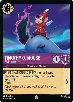 Timothy Q. Mouse - Flight Instructor (47/204) [Fabled] Cold Foil Lorcana Single Disney