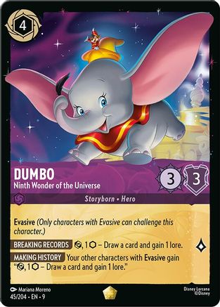 Dumbo - Ninth Wonder of the Universe (45/204) [Fabled] Cold Foil Lorcana Single Disney