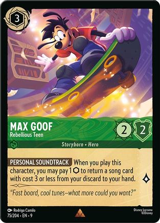Max Goof - Rebellious Teen (75/204) [Fabled] Cold Foil Lorcana Single Disney