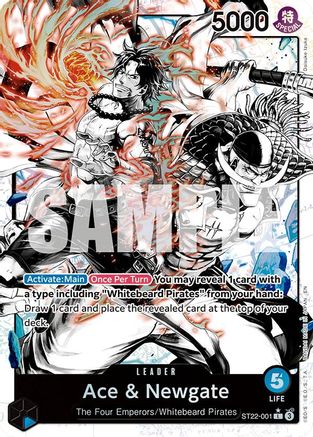Ace & Newgate (Parallel) (ST22-001) [Starter Deck 22: Ace & Newgate] Foil One Piece Single Bandai