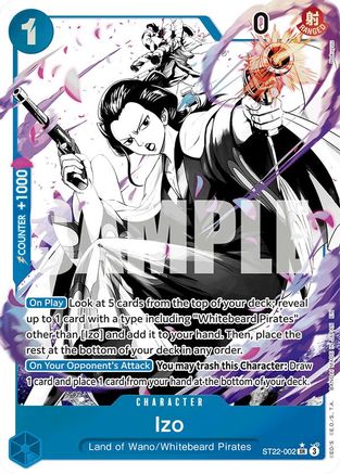 Izo (Parallel) (ST22-002) [Starter Deck 22: Ace & Newgate] Foil One Piece Single Bandai