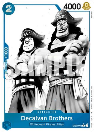 Decalvan Brothers (Parallel) (ST22-008) [Starter Deck 22: Ace & Newgate] Foil One Piece Single Bandai