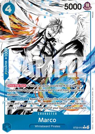 Marco (Parallel) (ST22-012) [Starter Deck 22: Ace & Newgate] Foil One Piece Single Bandai