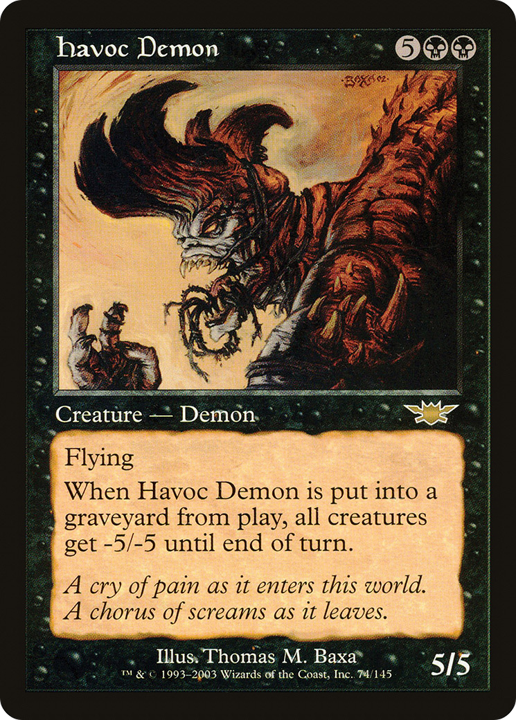 Havoc Demon (LGN-074) [Legions] MTG Single Wizards of the Coast
