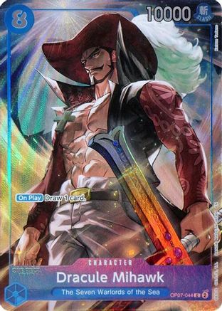 Dracule Mihawk (Seven Warlords of the Sea Binder Set) (OP07-044) [One Piece Promotion Cards] Foil One Piece Single Bandai