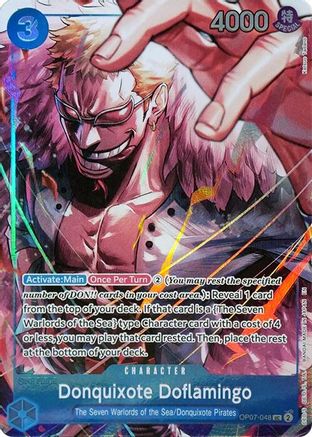 Donquixote Doflamingo (Seven Warlords of the Sea Binder Set) (OP07-048) [One Piece Promotion Cards] Foil One Piece Single Bandai
