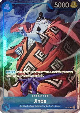 Jinbe (Seven Warlords of the Sea Binder Set) (P-030) [One Piece Promotion Cards] Foil One Piece Single Bandai