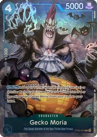 Gecko Moria (Seven Warlords of the Sea Binder Set) (ST03-004) [One Piece Promotion Cards] Foil One Piece Single Bandai