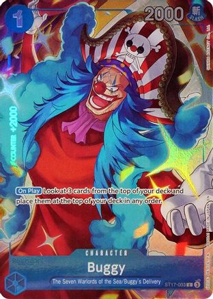 Buggy (Seven Warlords of the Sea Binder Set) (ST17-003) [One Piece Promotion Cards] Foil One Piece Single Bandai