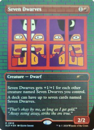 Seven Dwarves (0818) (Rainbow Foil) (SLD-818) [Secret Lair] Drop Series Foil MTG Single Wizards of the Coast