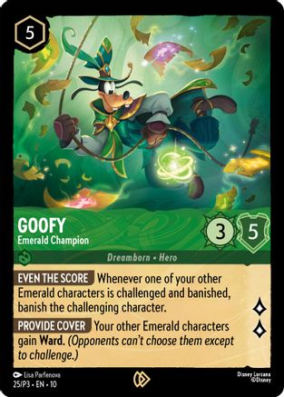 Goofy - Emerald Champion (25) [Disney Lorcana Promo Cards] Cold Foil Lorcana Single Disney