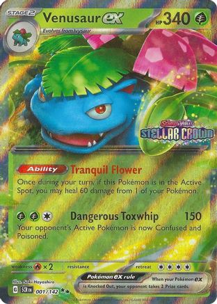 Venusaur ex (Stellar Crown Stamp) (1) Holofoil [Misc: Cards & Products] Pokemon Single Pokémon