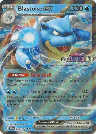 Blastoise ex (Stellar Crown Stamp) (30) Holofoil [Misc: Cards & Products] Pokemon Single Pokémon