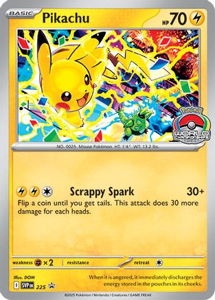 Pikachu - 225 (World Championship 2025) (225) [Promos: SV Promo Cards] Pokemon Single Pokémon