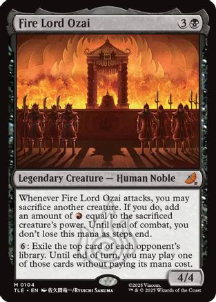 Fire Lord Ozai (TLE-104) [Avatar: The Last Airbender: Eternal-Legal] Foil MTG Single Wizards of the Coast