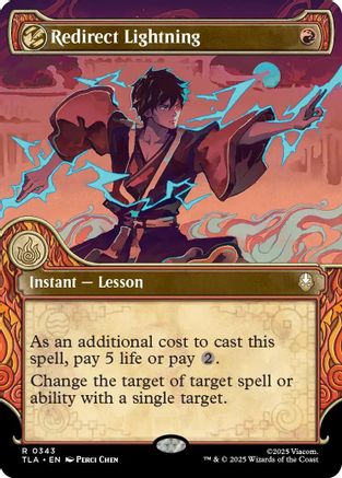Redirect Lightning (Showcase) (TLA-343) [Avatar: The Last Airbender] Foil MTG Single Wizards of the Coast