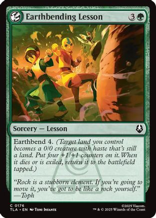 Earthbending Lesson (TLA-176) [Avatar: The Last Airbender] Foil MTG Single Wizards of the Coast