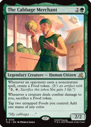 The Cabbage Merchant (TLE-134) [Avatar: The Last Airbender: Eternal-Legal] Foil MTG Single Wizards of the Coast