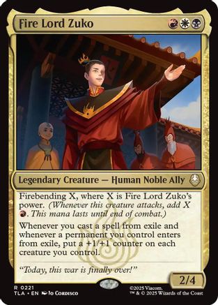Fire Lord Zuko (TLA-221) [Avatar: The Last Airbender] MTG Single Wizards of the Coast