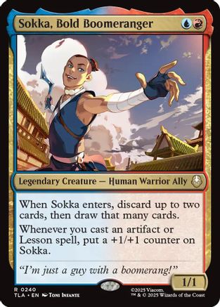 Sokka, Bold Boomeranger (TLA-240) [Avatar: The Last Airbender] MTG Single Wizards of the Coast