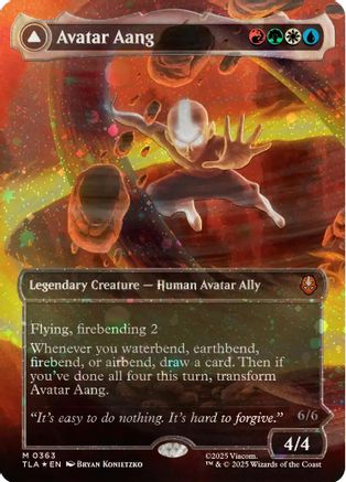 Avatar Aang (Raised Foil) (TLA-363) [Avatar: The Last Airbender] Foil MTG Single Wizards of the Coast