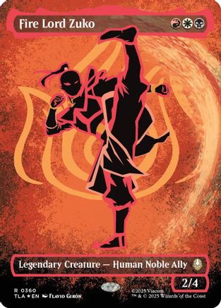 Fire Lord Zuko (Neon Ink Foil) (TLA-360) [Avatar: The Last Airbender] Foil MTG Single Wizards of the Coast