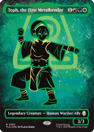 Toph, the First Metalbender (Borderless Battle Pose) (TLA-362) [Avatar: The Last Airbender] MTG Single Wizards of the Coast