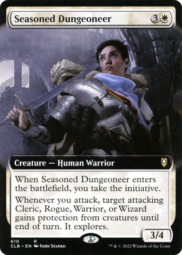 Seasoned Dungeoneer (CLB-610) [Commander Legends: Battle for Baldur's Gate] (Extended Art) MTG Single Wizards of the Coast