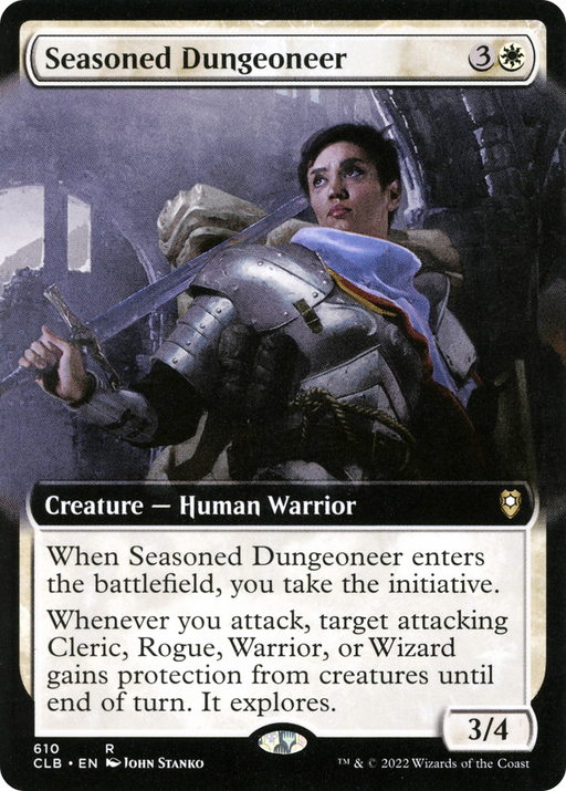 Seasoned Dungeoneer (CLB-610) [Commander Legends: Battle for Baldur's Gate] (Extended Art) MTG Single Wizards of the Coast