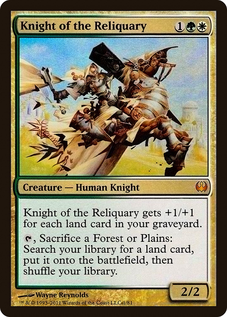 Knight of the Reliquary (DDG-001) [Misc] Duel Decks: Knights vs. Dragons Foil MTG Single Wizards of the Coast