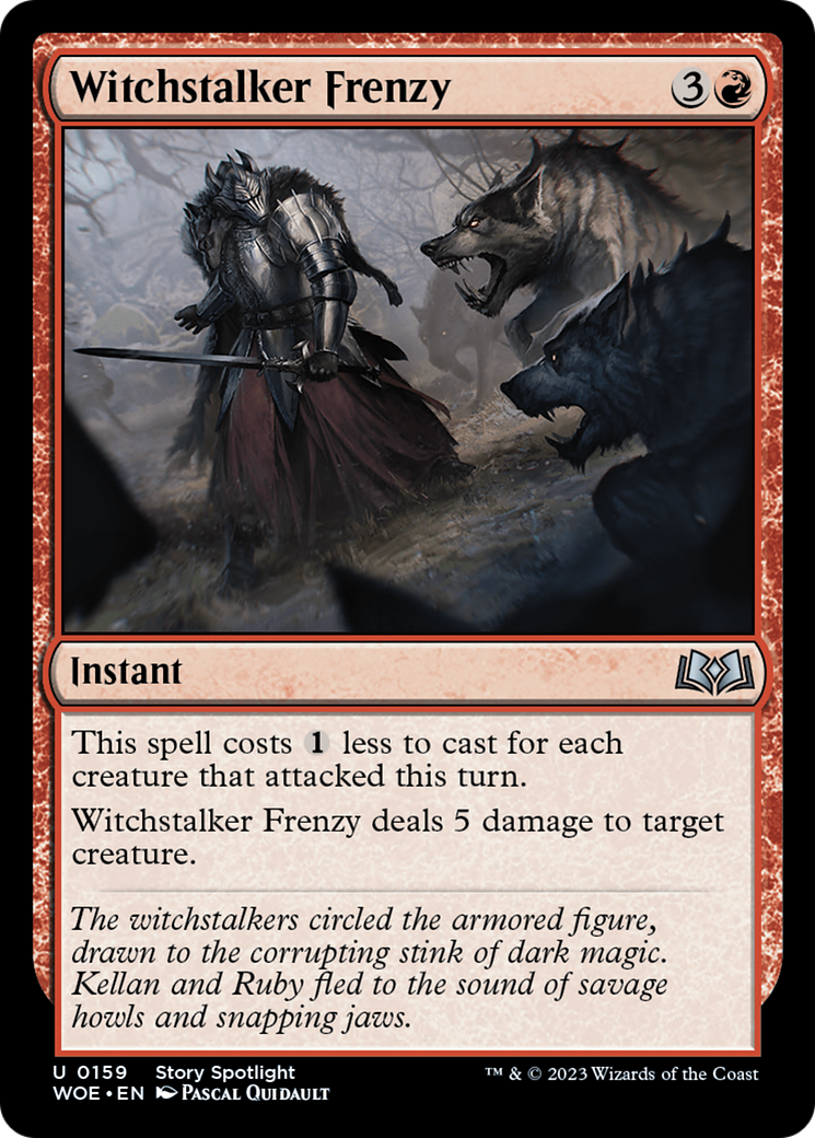 Witchstalker Frenzy (WOE-159) [Wilds of Eldraine] Foil MTG Single Wizards of the Coast