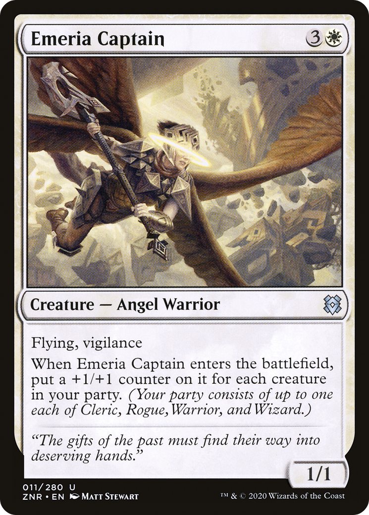 Emeria Captain (ZNR-011) [Zendikar Rising] Foil MTG Single Wizards of the Coast