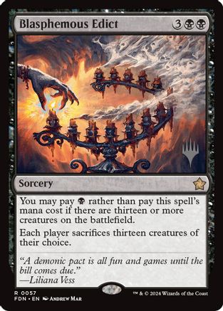 Blasphemous Edict (PPEOE-057) [Promo Pack] Edge of Eternities Foil MTG Single Wizards of the Coast