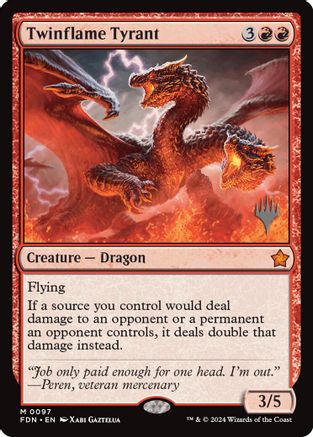Twinflame Tyrant (PPEOE-097) [Promo Pack: Edge of Eternities] Foil MTG Single Wizards of the Coast