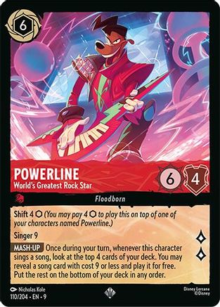 Powerline - World's Greatest Rock Star (110/204) [Fabled] Lorcana Single Disney