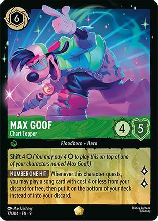 Max Goof - Chart Topper (77/204) [Fabled] Lorcana Single Disney
